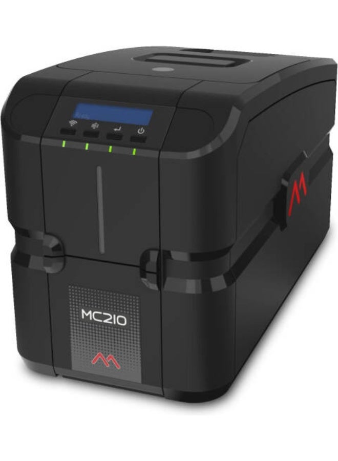 Matica MC210 Dual Sided ID Card & Badge Printer, Dye Sublimation / Thermal Transfer, 300 DPI, LCD Display, Edge-to-Edge Dual-Sided Printing, Swipe-Style Data Encoding, Black | MC210 - Image 2